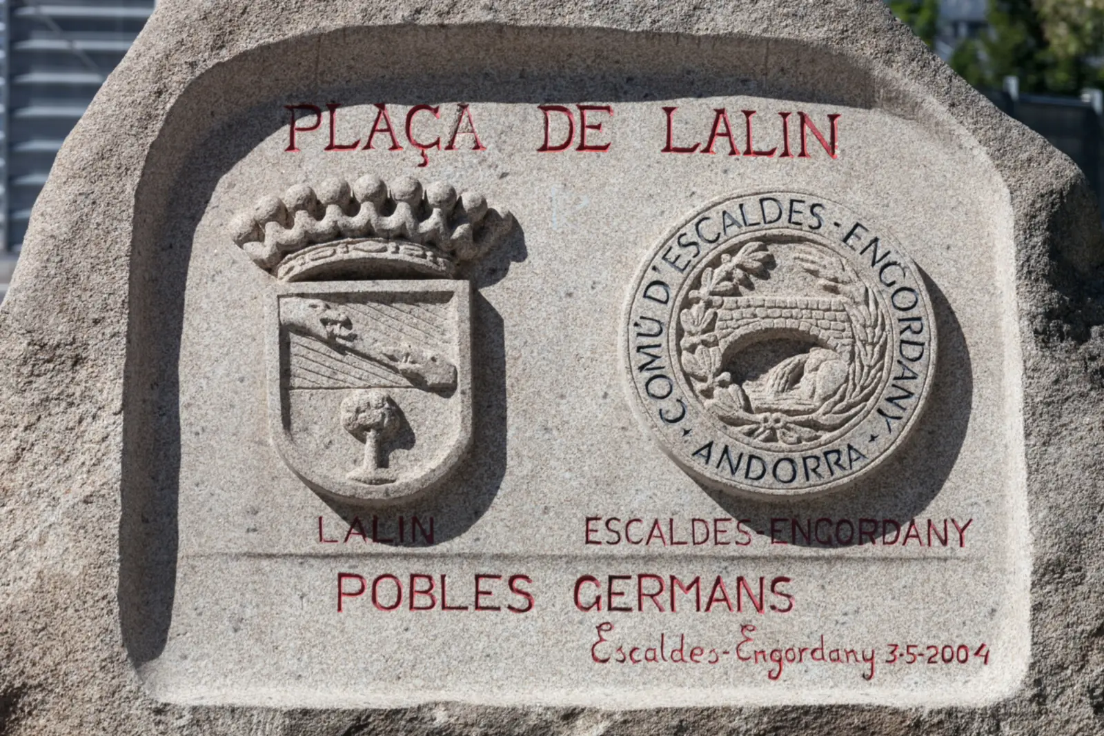 Escultura en la plaza de Lalín, en Escaldes-Engordany